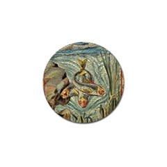 Fish Underwater Cubism Mosaic Golf Ball Marker (4 Pack) by Wegoenart