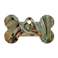 Fish Underwater Cubism Mosaic Dog Tag Bone (one Side) by Wegoenart