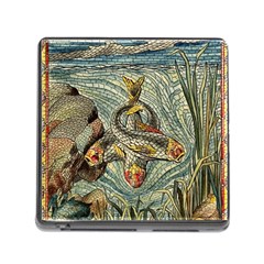 Fish Underwater Cubism Mosaic Memory Card Reader (square 5 Slot) by Wegoenart