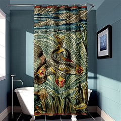 Fish Underwater Cubism Mosaic Shower Curtain 36  X 72  (stall)  by Wegoenart