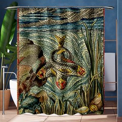 Fish Underwater Cubism Mosaic Shower Curtain 60  X 72  (medium)  by Wegoenart