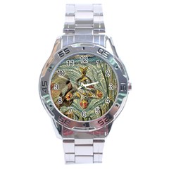 Fish Underwater Cubism Mosaic Stainless Steel Analogue Watch by Wegoenart