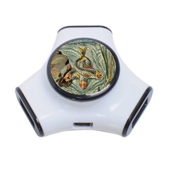 Fish Underwater Cubism Mosaic 3-port Usb Hub by Wegoenart