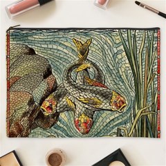 Fish Underwater Cubism Mosaic Cosmetic Bag (xxxl) by Wegoenart