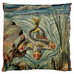 Fish Underwater Cubism Mosaic Standard Flano Cushion Case (one Side) by Wegoenart