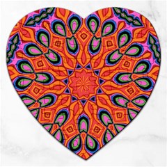 Art Abstract Background Pattern Jigsaw Puzzle (heart) by Wegoenart