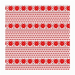 Fairisle Pattern Background Red Medium Glasses Cloth by Wegoenart