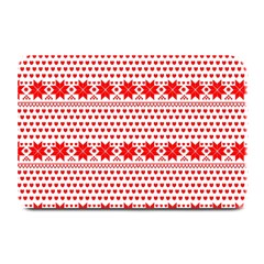 Fairisle Pattern Background Red Plate Mats by Wegoenart