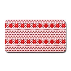 Fairisle Pattern Background Red Medium Bar Mats by Wegoenart