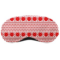 Fairisle Pattern Background Red Sleeping Masks by Wegoenart