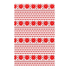 Fairisle Pattern Background Red Shower Curtain 48  X 72  (small)  by Wegoenart