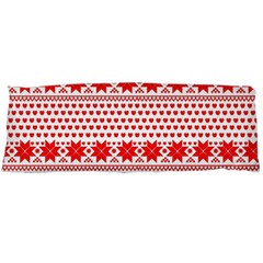 Fairisle Pattern Background Red Body Pillow Case (dakimakura) by Wegoenart