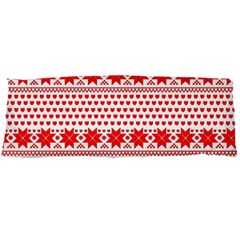 Fairisle Pattern Background Red Body Pillow Case Dakimakura (two Sides) by Wegoenart