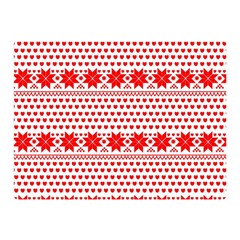 Fairisle Pattern Background Red Double Sided Flano Blanket (mini)  by Wegoenart