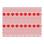 Fairisle Pattern Background Red Double Sided Flano Blanket (Mini)  35 x27  Blanket Front