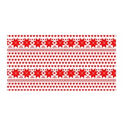 Fairisle Pattern Background Red Satin Wrap by Wegoenart