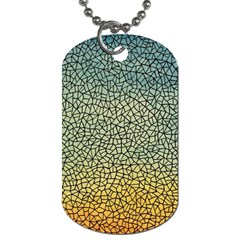 Background Cubism Mosaic Vintage Dog Tag (one Side) by Wegoenart