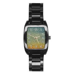 Background Cubism Mosaic Vintage Stainless Steel Barrel Watch by Wegoenart