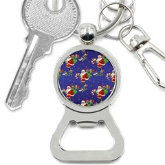 Christmas Vintage Santa Background Bottle Opener Key Chains by Wegoenart