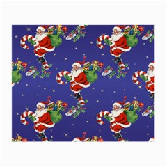 Christmas Vintage Santa Background Small Glasses Cloth (2-side) by Wegoenart