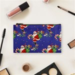 Christmas Vintage Santa Background Cosmetic Bag (Small) Front