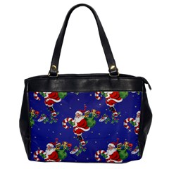 Christmas Vintage Santa Background Oversize Office Handbag by Wegoenart