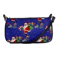 Christmas Vintage Santa Background Shoulder Clutch Bag by Wegoenart