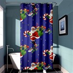 Christmas Vintage Santa Background Shower Curtain 36  x 72  (Stall)  Curtain(36 X72 ) - 33.26 x66.24  Curtain(36 X72 )