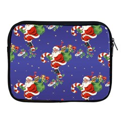 Christmas Vintage Santa Background Apple Ipad 2/3/4 Zipper Cases by Wegoenart