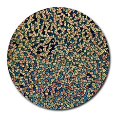 Background Cubism Mosaic Vintage Round Mousepads by Wegoenart