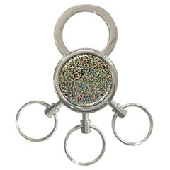 Background Cubism Mosaic Vintage 3-ring Key Chains