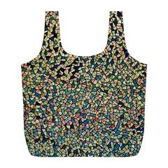 Background Cubism Mosaic Vintage Full Print Recycle Bag (l) by Wegoenart