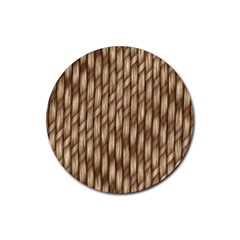 Woven Rope Texture Textures Rope Rubber Round Coaster (4 Pack)  by Wegoenart