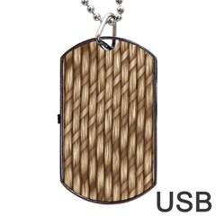 Woven Rope Texture Textures Rope Dog Tag Usb Flash (two Sides) by Wegoenart