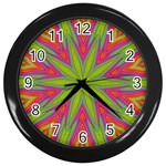 Abstract Art Abstract Background Wall Clock (Black) Front