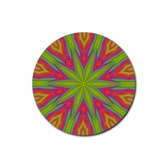 Abstract Art Abstract Background Rubber Round Coaster (4 pack) 