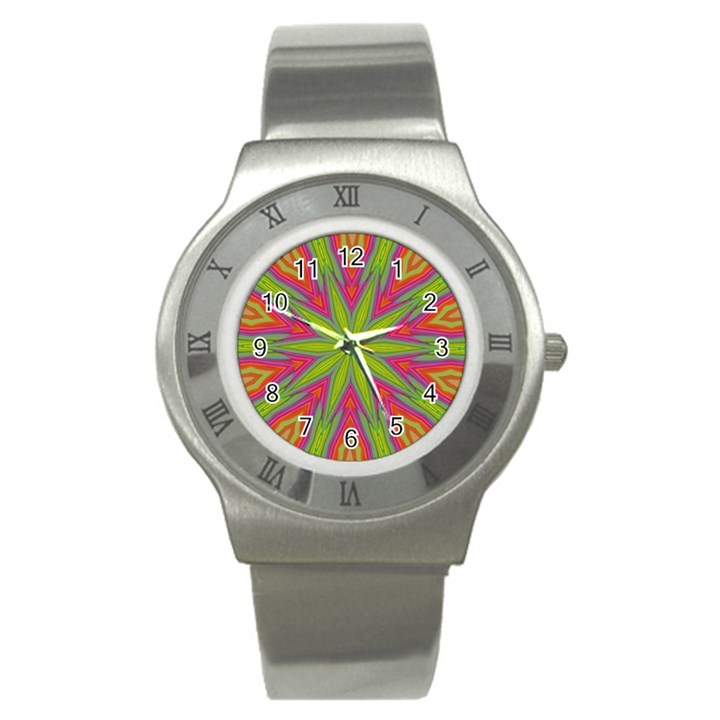 Abstract Art Abstract Background Stainless Steel Watch