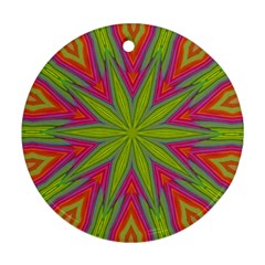 Abstract Art Abstract Background Round Ornament (two Sides) by Wegoenart