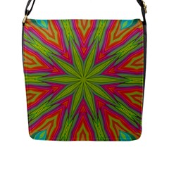 Abstract Art Abstract Background Flap Closure Messenger Bag (L)