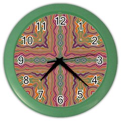 Abstract Design Abstract Art Orange Color Wall Clock by Wegoenart