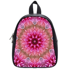 Flower Mandala Art Pink Abstract School Bag (small) by Wegoenart