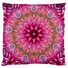 Flower Mandala Art Pink Abstract Large Cushion Case (two Sides) by Wegoenart