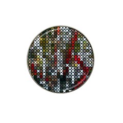 Christmas Cross Stitch Background Hat Clip Ball Marker by Wegoenart