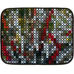 Christmas Cross Stitch Background Double Sided Fleece Blanket (mini)  by Wegoenart