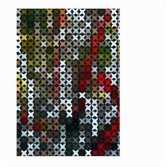 Christmas Cross Stitch Background Large Garden Flag (two Sides) by Wegoenart