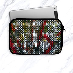 Christmas Cross Stitch Background Apple Ipad Mini Zipper Cases by Wegoenart