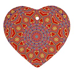 Art Abstract Background Heart Ornament (two Sides)