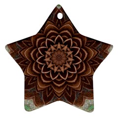 Abstract Art Texture Mandala Star Ornament (two Sides) by Wegoenart