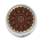 Abstract Art Texture Mandala 4-Port USB Hub (Two Sides) Front