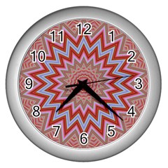 Abstract Art Abstract Background Wall Clock (silver) by Wegoenart